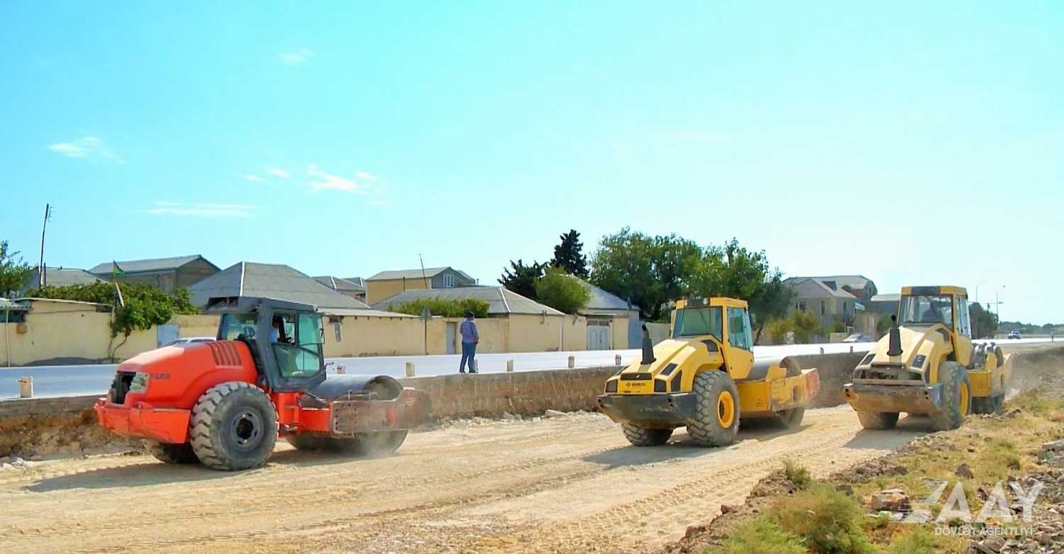 Tağıyev-Sumqayıt yolu 4 zolaqlı olacaq (FOTO/VİDEO) - Gallery Image