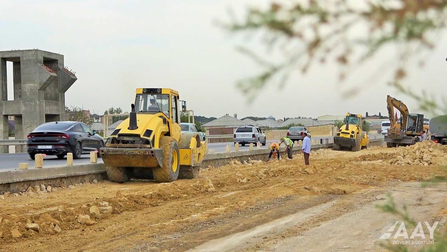 Tağıyev-Sumqayıt yolu 4 zolaqlı olacaq (FOTO/VİDEO) - Gallery Image
