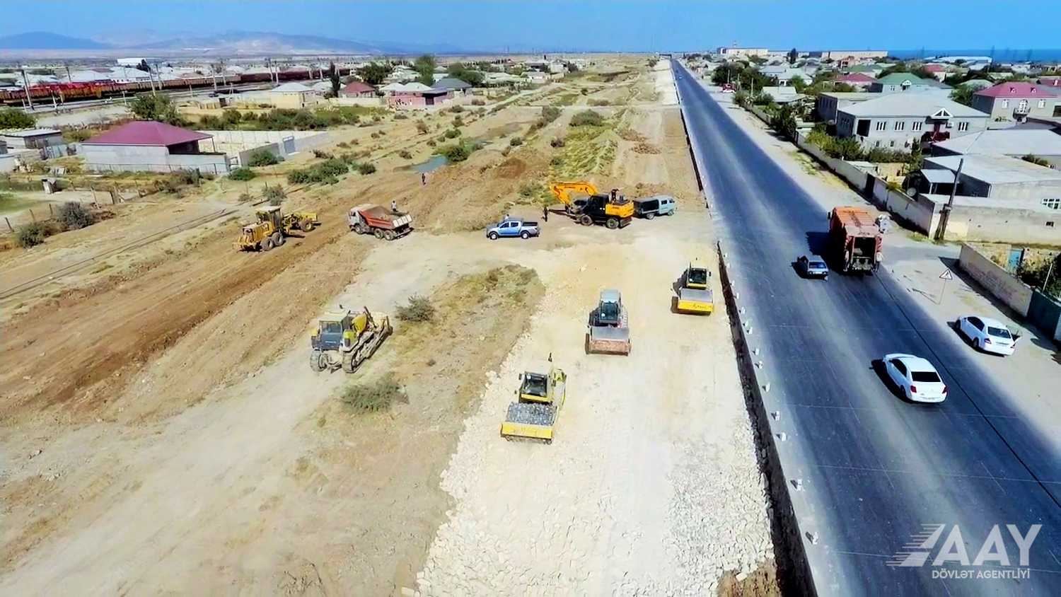 Tağıyev-Sumqayıt yolu 4 zolaqlı olacaq (FOTO/VİDEO) - Gallery Image