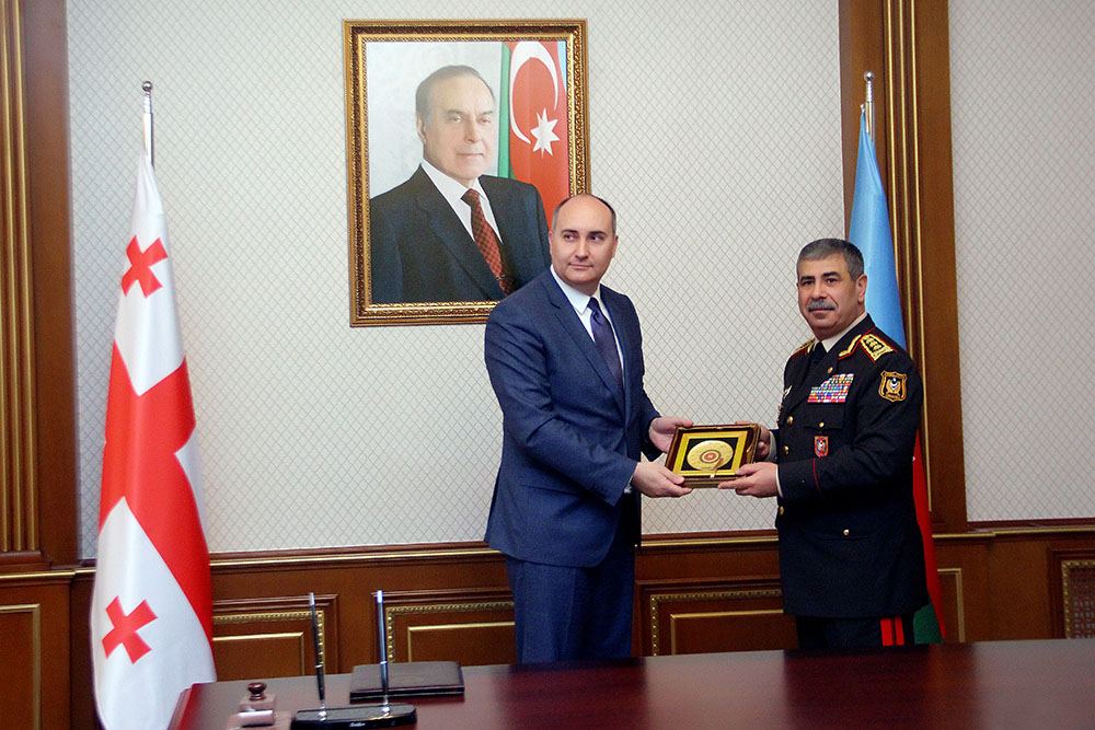 Bakıda Azərbaycan və Gürcüstan Müdafiə nazirlərinin görüşü keçirilib (FOTO/VİDEO) - Gallery Image