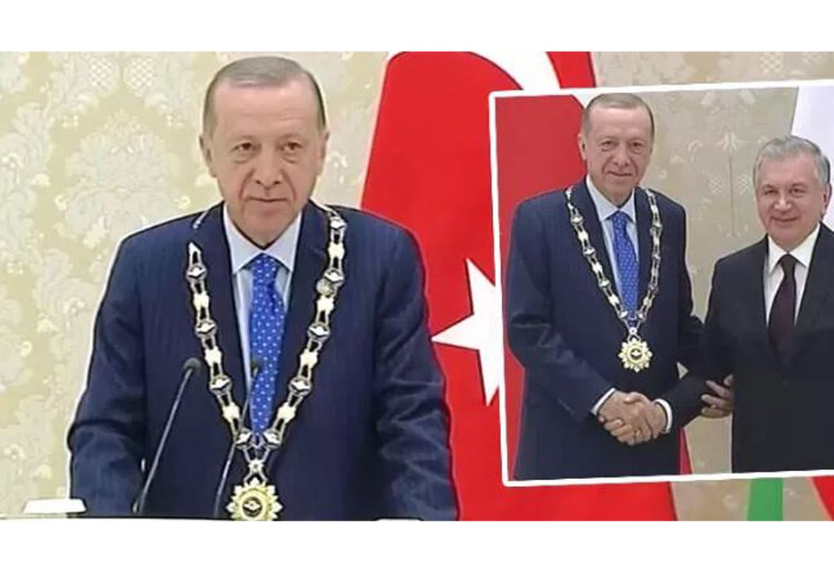 Türkiyə Prezidenti Özbəkistanda təltif edildi